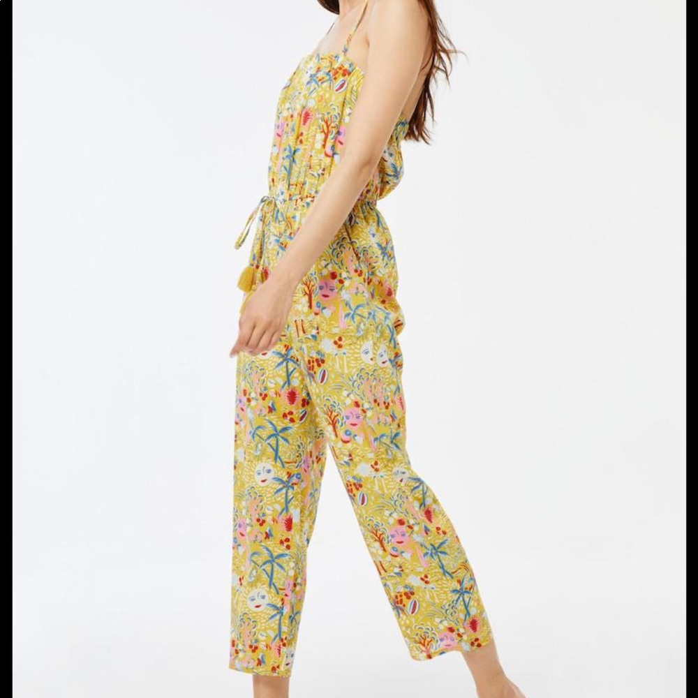 Roller Rabbit Moon Sun Print Yellow Jumpsuit